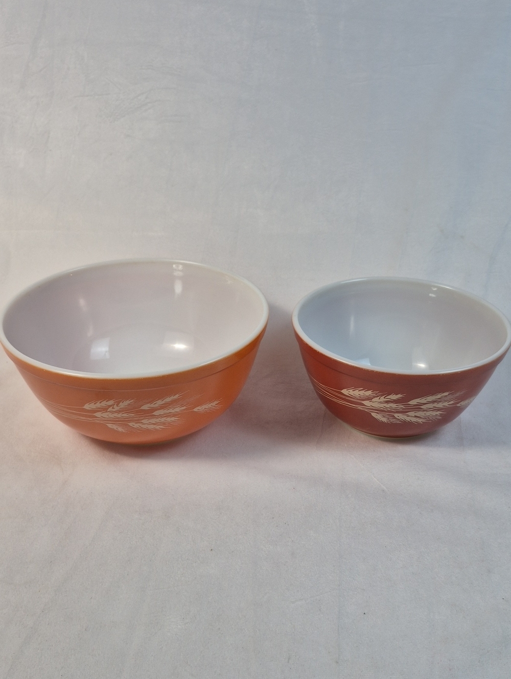 Pyrex Harvest Wheat Vintage 2 Mixing Bowl Set #402 1.5l & #403 2.5l